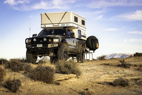 Gramp Camp: Jon Burtt's 7.3L Overland Truck Camper - Expedition Portal Overland Truck Camper, Overland Truck, Expedition Portal, Overland Vehicles, Truck Camper, Long Trips, Leaf Spring, Fender Flares, Land Rover Defender