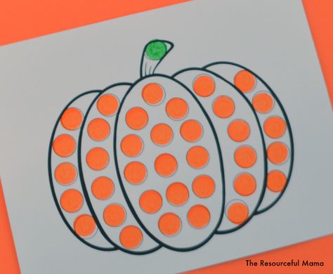 Do a dot pumpkin free printable worksheet A Dot Worksheet, Pumpkin Crafts Preschool, Pumpkins Preschool, Caterpillar Activities, Halloween Activities For Toddlers, Prek Ideas, October Activities, Preschool Art Projects, Dot Worksheets