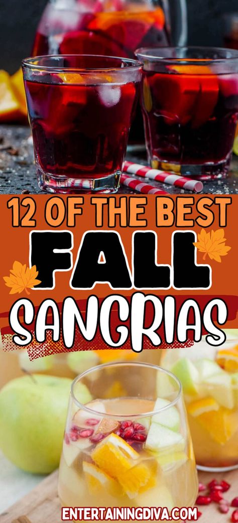 12 Of The Best Fall Sangria Recipes | Recipes Sangria With Fireball Whiskey, Fall Sparkling Wine Cocktails, Whiskey Sangria Recipes, Sangria Cocktail Recipes, Taylor Port Sangria, Best Sangria Recipe Red Wines, The Best Sangria Recipe, Call Sangria, Sangria Recipes With Vodka