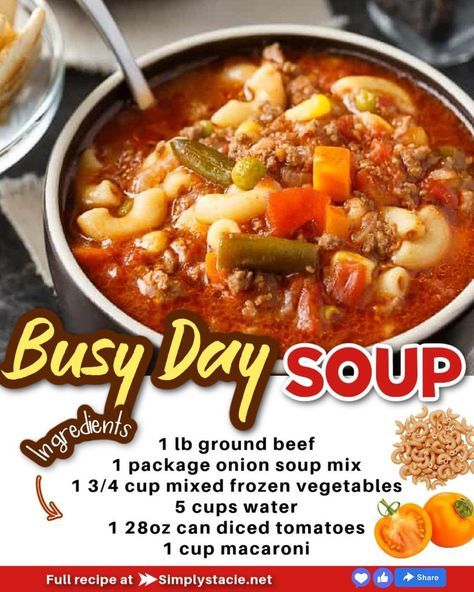 Busy Day Soup, Homemade Soup Recipe, Crockpot Soup Recipes, Delicious Soup Recipes, Crock Pot Soup, Crockpot Recipes Slow Cooker, Slow Cooker Soup, Bowl Of Soup, Soup And Sandwich