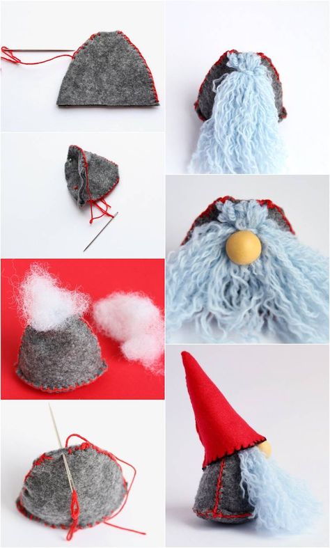 fabriquer un gnome de noel mignon tutoriel Making Gnomes, Gnome Tutorial, Halloween Craft Projects, Wine Bottle Topper, Gnomes Diy, Gnome Gift, Noel Diy, Diy Gnomes, Gnome Patterns