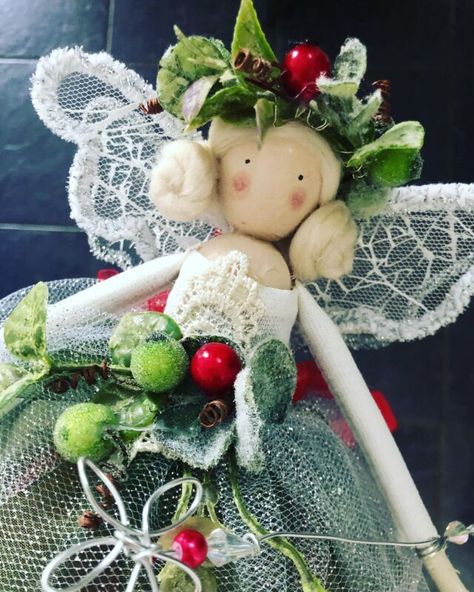 Tree Fairies, Christmas Fairies, Christmas Tree Fairy, Tree Fairy, Apartment Christmas, Toppers Diy, Christmas Apartment, Handmade Christmas Tree, Christmas Tree Stand