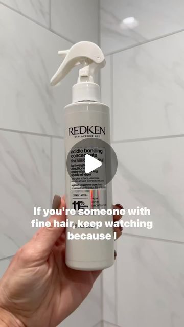 Redken on Instagram: "Strength repair made for fine hair 🧬 Our Acidic Bonding Concentrate Lightweight Liquid Conditioner is specifically made to give your clients bond repair as light as air. 

Ready to repair? Check out @samanthasbeautyconfessions 🇺🇸 tips below on how to add #AcidicBondingConcentrate Lightweight Liquid Conditioner to your routine: 

1️⃣ Wash with Acidic Bonding Concentrate Shampoo 
2️⃣ After shampooing, spray the Acidic Bonding Concentrate Lightweight Liquid Conditioner from ends to mid lengths 
3️⃣ Rinse 

Drop a 🖤 below if you love Acidic Bonding Concentrate!" Redken Acidic Bonding, Acidic Bonding Concentrate, If You Love, Fine Hair, Hair Cuts, Spray, Conditioner, Repair, 10 Things