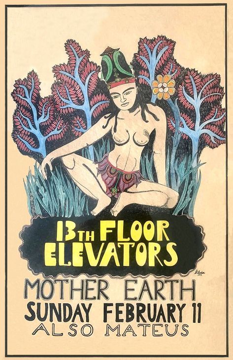 13th Floor Elevators, Acid Rock, 13th Floor, Rock Posters, Rock Concert, Poster Pictures, Poster Artwork, Music Concert, Concert Posters