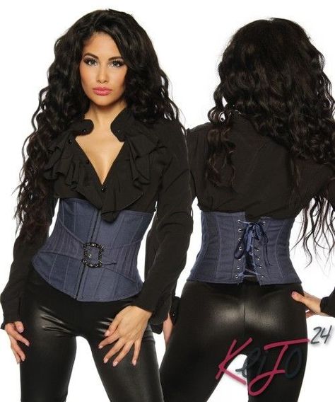 Sexy Taillen Corsage Taille Jeans Jeanscorsage Korsett Korsage Schnalle Blau Hot Outfit Vaquero, Corset Training, Corset Outfit, Fashion Belts, Corset Style, Fashion Outlet, Catsuit, Perfect Outfit, Pin Up