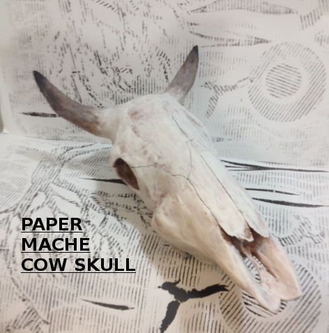 Paper Mache Cow, Country Bars, Cow Skulls, Paper Mache Projects, Making Paper Mache, Tiki Statues, Paper Mache Animals, Dry Wall, Paper Mache Clay