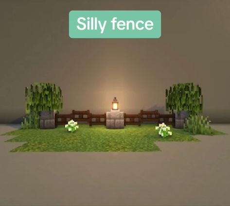 Fences In Minecraft, Fences Ideas Minecraft, Minecraft Fence Ideas Wood, Minecraft Building Ideas Fence, Small Simple Minecraft Builds, Village Fence Minecraft, Minecraft Village Fence Ideas, Minecraft Modern Fence, Mc Fence Ideas