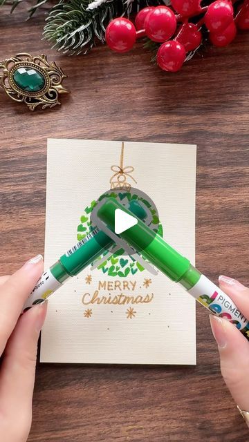 Simple Christmas Cards Ideas, Diy Christmas Cards Calligraphy, Easy Handmade Christmas Cards Simple, Christmas Card Ideas Handmade Drawing, Christmas Card Handmade Ideas, Easy Diy Christmas Cards Simple, Thread Cards Diy, Easy Christmas Cards Handmade Diy Simple, Homemade Christmas Card Ideas Easy