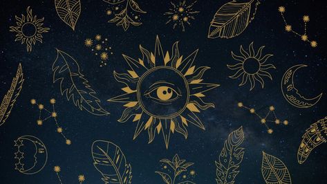 Templates Line Art Desktop Wallpaper, Galaxy Line Art, Tarot Background, Desktop Wallpaper Template, Art Desktop Wallpaper, Tarot Cards Aesthetic, Astrology Wallpaper, Leo Tarot, Cards Aesthetic