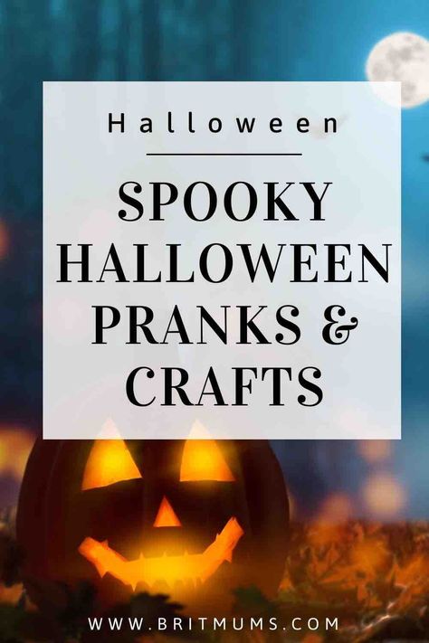 Here are 6 spooky Halloween crafts and pranks you can do at home! (DIY). Great for kids teens and adults. #halloween #pranks Halloween Office Pranks, Halloween Pranks For Office, Halloween Pranks For Adults, Halloween Pranks For Kids, Yard Pranks, Tricks For Halloween, Pranks For Coworkers, Sleepover Pranks, Halloween Diy Kids