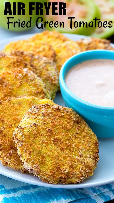 Air Fryer Fried Green Tomatoes, Fried Green Tomatoes Recipe Easy, Southern Party, Foods Around The World, Fried Green Tomatoes Recipe, Spicy Southern Kitchen, Comeback Sauce, Green Tomato Recipes, Air Fryer Recipes Vegetarian