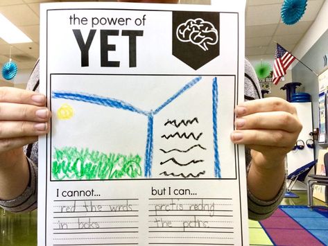 Encourage students to realize the power of growth mindset and the word 'yet' with this read aloud and free graphic organizer. Power Of Yet Activities, The Power Of Yet, Growth Mindset Lessons, Free Graphic Organizers, Teaching Growth Mindset, Growth Mindset Classroom, Visible Learning, Education Games, Mindset Activities