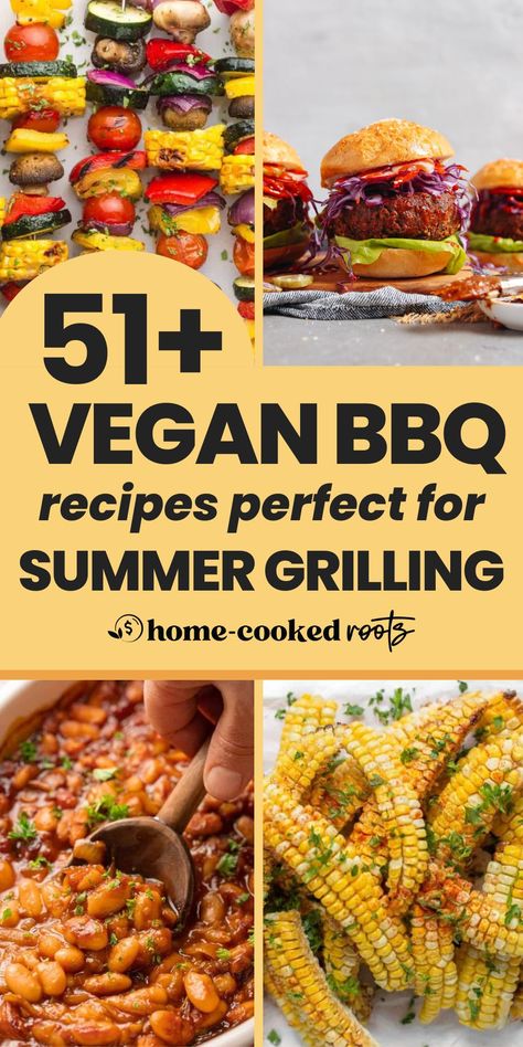 Whether you need an amazing vegan dish to bring to a BBQ or you’re attending an all-vegan BBQ, this list of 50+ Vegan BBQ Recipes has what you need. Browse the list below and get new ideas for a fun and delicious summer cookout. Bbq Vegan Recipes, Vegan Cookout Food, Vegetarian Bbq Ideas, Vegan Bbq Ideas, Vegetarian Bbq Recipes, Vegetarian Cookout Recipes, Vegan Barbeque Recipes, Vegan Cookout Recipes, Fancy Bbq