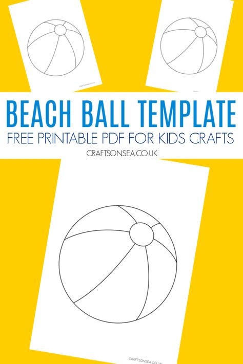 Beach Ball Template Beach Ball Activities For Preschool, Beach Ball Crafts For Preschoolers, Beach Ball Painting, Beach Ball Coloring Page, Beach Ball Template, Beach Ball Crafts, Ball Coloring Pages, Ball Template, Beach Crafts For Kids