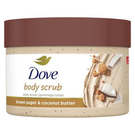 Brown Sugar & Coconut Butter Deep Exfoliating Body Scrub Dove Scrub, Dove Body Scrub, Smooth Skin Body, Exfoliating Body Polish, Dove Body Wash, Deep Exfoliation, Exfoliating Body Scrub, Body Polish, Sugar Body