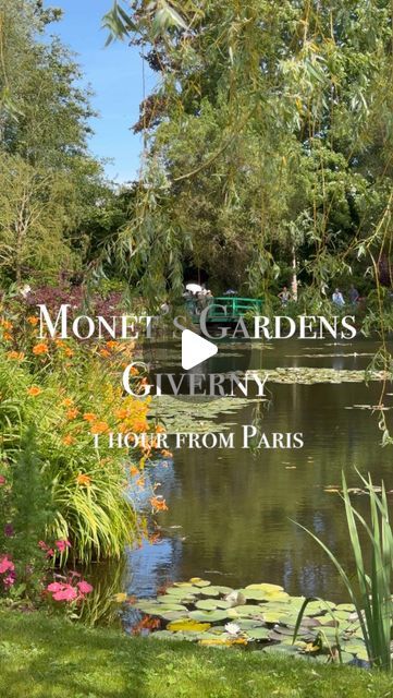 Toni Scaglione on Instagram: "Monet’s gardens in Giverny France 🇫🇷 Just one hour outside of Paris for the perfect day trip ✨

Take the Normandy line from Saint-Lazare station
Vernon/Giverny.

Book tickets to Monet’s house online to avoid waiting in line.

#monetsgarden #givernygarden #monetshouse #claudemonetjardin #daytripfromparis #claudemonet #monetswaterlilies #art #impressionism #giverny #flowers #frenchcountryside #travelguide #paris #parisdaytrip #europetravel  @discoverpariswithme @paris.explore" Paris Explore, Classic Piano, Giverny France, Paris Tips, Day Trip From Paris, Paris Paris, The Perfect Day, Fruit Garden, French Countryside