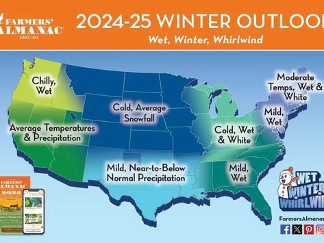 Here’s what the Farmers’ Almanac predicts for 2024-2025 winter - NewsBreak Weather Predictions, Farmers Almanac, Old Farmers Almanac, National Weather Service, The Weather Channel, Arizona State, Fall Weather, Winter Weather, Extreme Weather