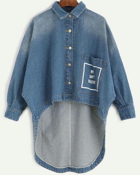 Denim Shirts, Upcycled Denim, Denim Branding, Cut Work, Denim Shirt, Denim Fashion, Shirt Design, Denim Button Up, Button Up Shirts