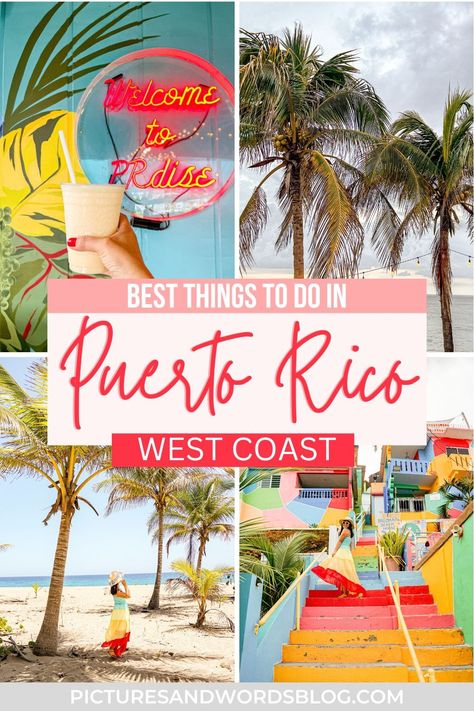 The west coast is home to some of the most unique things to do in Puerto Rico. In this travel guide, found out the best things to do in Rincon, Aguadilla, and Isabela, some of the top Puerto Rico destinations. You'll see why the west side is a must on any Puerto Rico itinerary! Also with plenty of tips to plan the perfect Puerto Rico vacation! Western Puerto Rico, Puerto Rico In February, Things To Do In Aguadilla Puerto Rico, Puerto Rico West Coast, Puerto Rico Rincon, Loiza Puerto Rico, Puerto Rico Itinerary, Aguadilla Puerto Rico, Isabela Puerto Rico