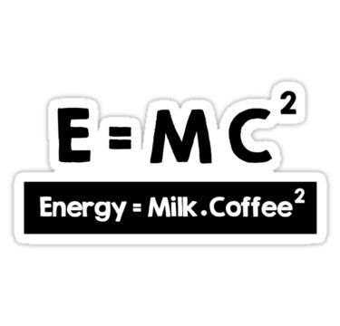 "E=MC2" Stickers by xd4rker | Redbubble Happy Monday Quotes, Sticker Design Inspiration, Science Stickers, Monday Humor, Black And White Stickers, Cute Laptop Stickers, Tumblr Stickers, Monday Quotes, Scrapbook Stickers Printable