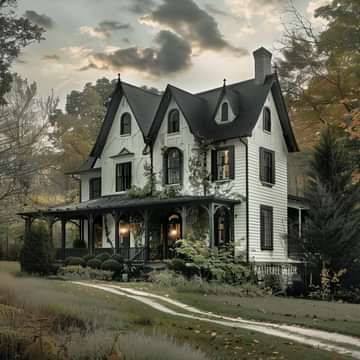 Victorian Farmhouse Exterior, Gothic Farmhouse Decor, Gothic House Exterior, Victorian Gothic Home Decor, Gothic Western, Gothic Farmhouse, Practical Magic House, Vampire House, Morgantown West Virginia