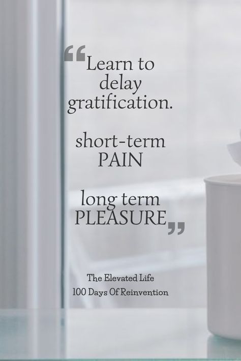 So often we tend to reach short term pleasure and results in long term pain. Learn to delay gratification. Learn to say NO to anything that distracts your goals and vision. Prioritise what matters most. I AM! Short Term Pleasure Quotes, Long Term Goals Quotes, Delayed Gratification Quotes, Pleasure Quote, Dopamine Detox, Law Of Detachment, Delayed Gratification, I Will Get There, Goals 2024