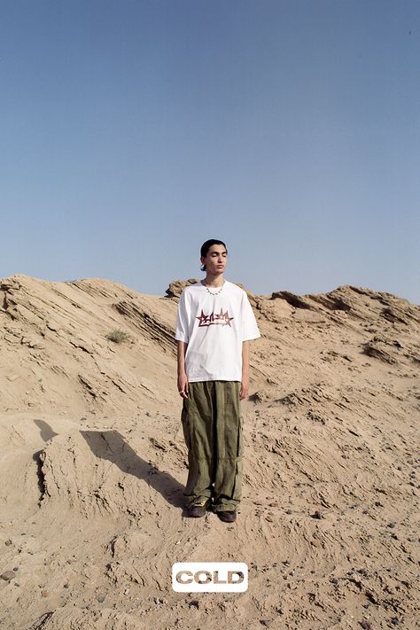 Outdoor Clothing Photoshoot, Outdoor Clothing Brand Shoot, Photoshoot In Desert, Desert Dystopia, Jersey Packaging, Desert Clothing, Marketing Clothing, Pool Photoshoot, Streetwear Photoshoot