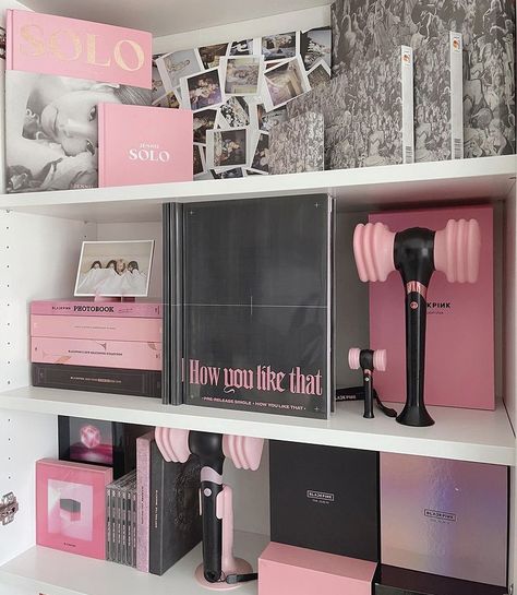 Kpop Albums Shelf, Lisa And Jennie, Kpop Shop, Room Makeover Bedroom, Pink Room, Room Makeover Inspiration, Room Inspiration Bedroom, Dream Rooms, Room Aesthetic