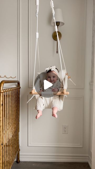 KAY + CO. on Instagram: "happy family day, ig fam 🤍  we’re spending it over here swooning over the newest addition to isla’s nursery and hearing the very best giggles - I think she loves it as much as we do ✨  I always dreamed of having a swing in my room growing up, and I love being able to bring those dreams to life for my little girl. What’s something you always wished you had in your room growing up?  #nursery #nurserydecor #nurserydesign #diynursery #neutralnursery #girlnursery #nurserylighting #wallsconce #wallsconces #motherhood #firsttimemom #bedtimeroutine #nurseryswing #babyswing #babyswings #neutralbaby #cozybaby #babygirl" Up Nursery, Happy Family Day, Nursery Lighting, Future Room, Baby Swing, Diy Nursery, In My Room, Future Family