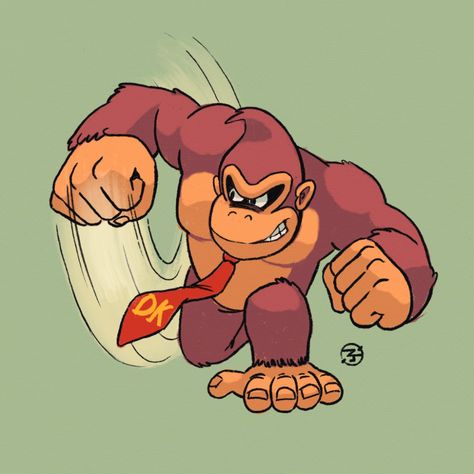 Donkey Kong Pfp, Donkey Kong Drawing, Donkey Kong Art, Art Routine, Cartoon Anime Drawings, Theater Game Room, King K Rool, Don King, Game Wood