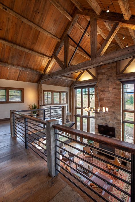 Mountain Overview – MHK Architecture Farmhouse Barndominium Interior, Barndominium Interior, Barn House Interior, Barn House Design, Barn Style House Plans, Farmhouse Barndominium, Barn Style House, Pole Barn Homes, Barn House Plans