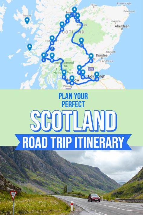 Scotland Road Trip Map, Scotland With Kids, Highlands Landscape, Bucket List Europe, Scotland Travel Guide, Scotland Vacation, Scotland Road Trip, Road Trip Map, Fort William