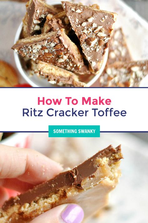 Ritz Cracker Toffee Recipe Ritz Cracker Toffee Recipe, Cracker Toffee Recipe, Ritz Cracker Toffee, Ritz Cracker Recipes, Pumpkin Snickerdoodles, Cracker Toffee, Ritz Cracker, Toffee Recipe, Jello Shot Recipes