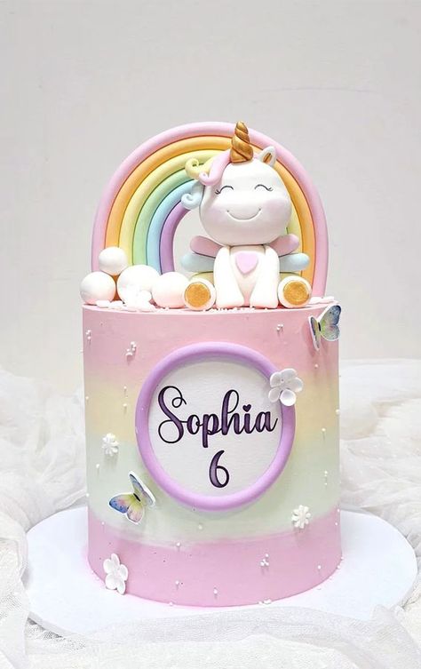 rainbow cake, rainbow layer cake, rainbow cake birthday, rainbow cake design, rainbow cake decorations Rainbow Cake Pastel Colors, Rainbow Cake Designs, Rainbow Cake Decorations, Unicorn And Rainbow Cake, Rainbow Cake Ideas, Rainbow Cake Birthday, Cute Unicorn Cake, Birthday Rainbow Cake, Unicorn Rainbow Cake