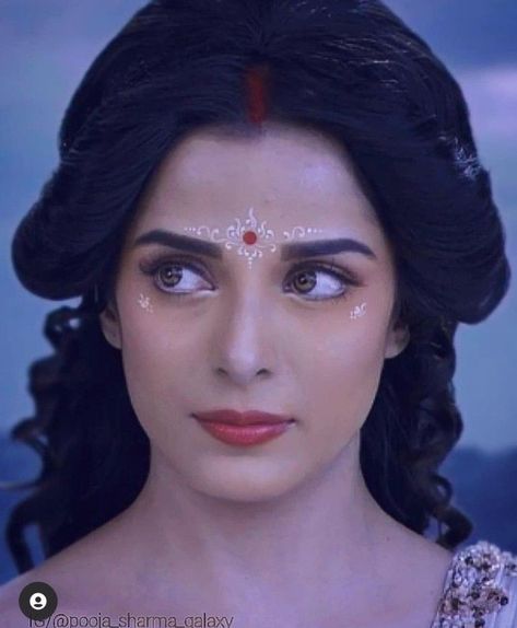 Goddess Makeup Look, Goddess Makeup, Radha Beauty, Pooja Sharma, Shiva Parvati, Mallika Singh, Shiva Parvati Images, Indian Goddess, Indian Photoshoot