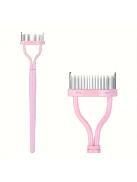 1pc Pink Steel Lash Comb, Stainless Steel Fine Tooth Lash Brush, Portable Eyelash Curling Assistant Tool, Makeup Accessory For False LashesI discovered amazing products on SHEIN.com, come check them out! Eyelash Curling, Lash Comb, Eyelash Comb, Lash Brush, Lash Tools, Curling Eyelashes, False Lashes, Makeup Accessories, Amazing Products