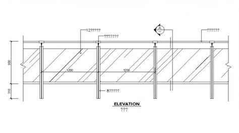 Glass railing elevation cad drawing details dwg file Glass Balcony Railing, Floor Plan Symbols, Medical Library, Drawing Details, Glass Balcony, Elevation Drawing, Ceiling Detail, Glass Balustrade, Glass Railing