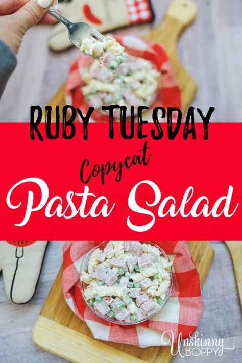 Ruby Tuesday Pasta Salad, Pasta With Ham, Jalapeno Dip Recipes, Creamy Jalapeno Dip, Salad Copycat, Ham Pasta, Creamy Pasta Salads, Dry Ranch Dressing Mix, Ruby Tuesday