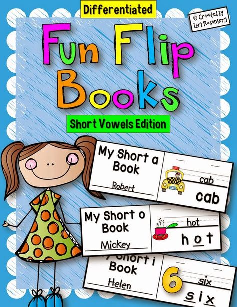 Fun Flip Books for Short Vowels and a Prefix Flip Book Freebie Writing Cvc Words, Teacher Freebies, Flip Books, Cvc Word, Phonics Words, Teaching Ela, Short Books, Teaching Literacy, Short Vowels