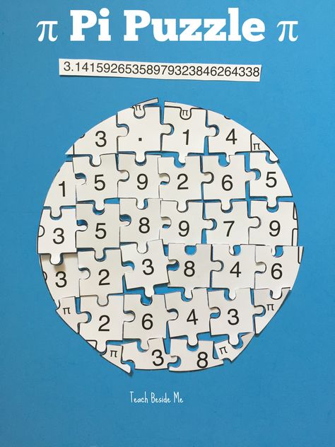 Printable Pi Puzzle for Pi Day via @karyntripp Pi Art Math, Pi Day Art, Pi Activities, Unschooling Math, Pi Day Activities, Pi Art, Pi Math, Engineering Art, School Algebra