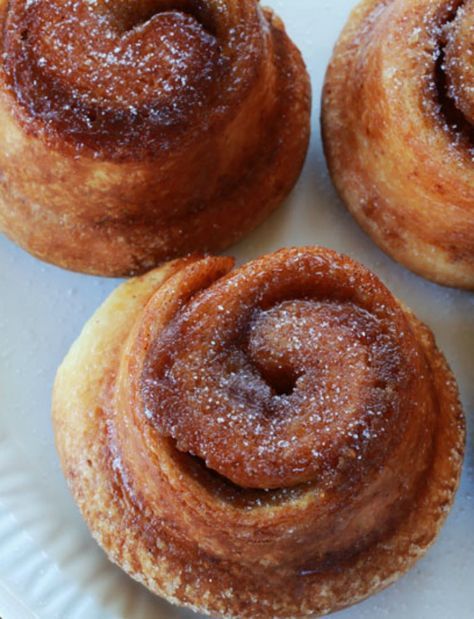 This morning buns recipe is light and flaky with gooey cinnamon and a hint of orange. The perfect cross between a cinnamon bun and a yummy croissant! - Everyday Dishes & DIY Morning Buns Recipe, Morning Buns, Pulses Recipes, Morning Bun, Buns Recipe, Breakfast Sweets, Breakfast Pastries, Yeast Breads, Sticky Buns