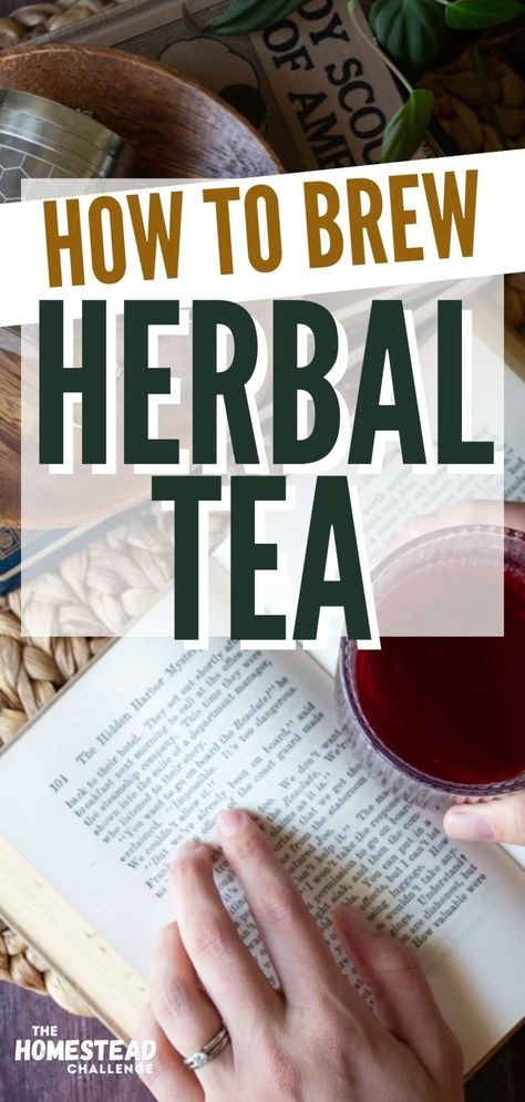 Learn how to brew herbal tea at home with this beginner's guide! Our step-by-step instructions make it easy to create your own homemade herbal teas using hot infusion, cold infusion, or decoction. Learn how to choose the right herbs and make the best blend for you. Perfect for beginner tea makers and herbalists looking for natural ways to support their health and wellness. #herbaltea #teabrewing #naturalremedies #homemadetea #herbalism #healthandwellness Healing Tea Recipes, Making Herbal Tea, Tea Infusion Recipes, Herbal Education, Herbal Health, Homestead Kitchen, Tea At Home, Keto Cocktails, Healing Tea