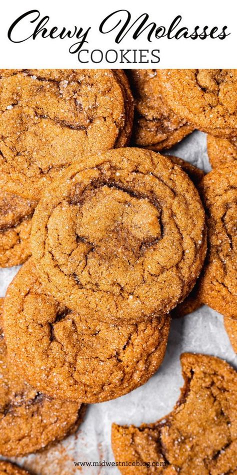 Archway Molasses Cookie Recipe, Old Fashioned Molasses Cookies, Soft Molasses Cookies, Swig Sugar Cookies, Molasses Cookie, Molasses Recipes, Bars Cookies, Chewy Molasses Cookies, Molasses Cookies Recipe