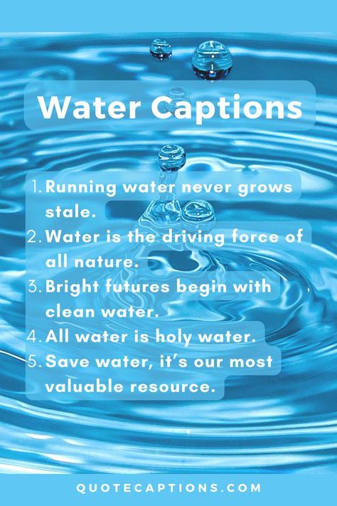 Captions For Water Pictures Water Captions, Ocean Captions, Mine Quotes, Conservative Quotes, Caption Ideas, Water Pictures, Gujarati Quotes, Nature Water, Holy Water