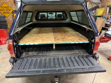 Truck Bed Platform Diy, Toyota Tacoma Bed Storage, Truck Bed Platform, Tacoma Bed Storage, Tacoma Truck Bed Camping, Truck Bed Camping Diy, Truck Bed Sleeping Platform, Truck Bed Sleeping, Truck Bed Mattress