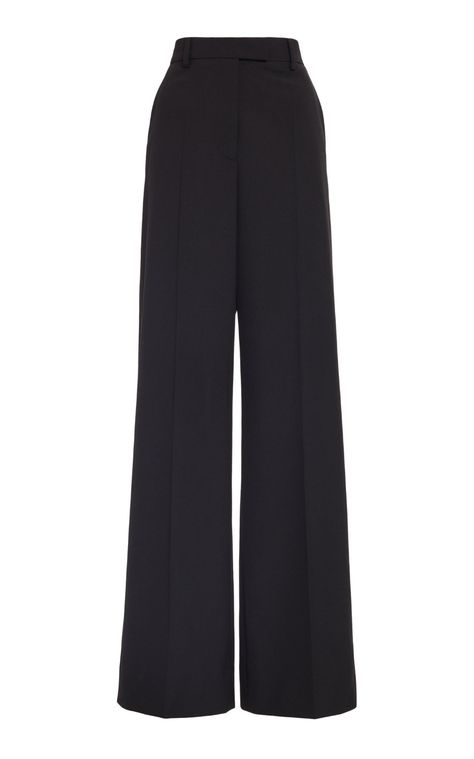 Dry Tailoring Wool Straight-Leg Pants By Valentino | Moda Operandi Valentino Pants, Valentino Black, Fashion Forever, Modern Outfits, Straight Leg Pants, Moda Operandi, Valentino Garavani, Fashion Collection, Black Pants