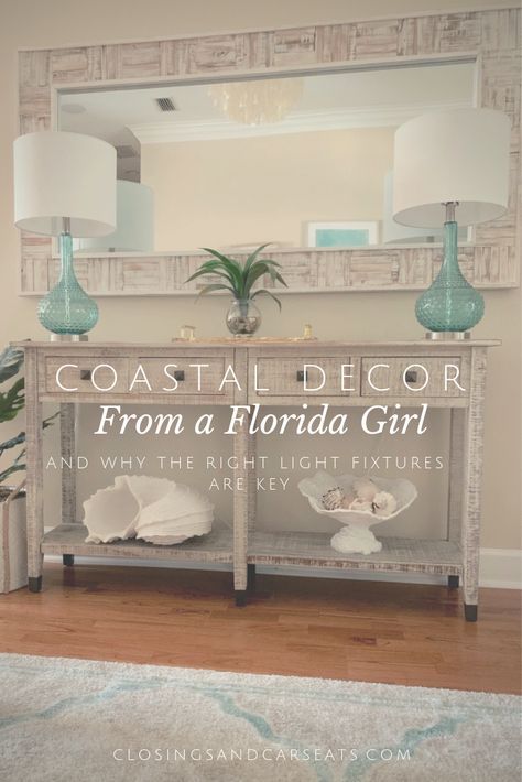 Beach Condo Decor, Coastal Light Fixtures, Coastal Decorating Living Room, Coastal Farmhouse Decor, Beach House Interior Design, Florida Condos, Coastal Room, Decor Eclectic, Condo Decorating