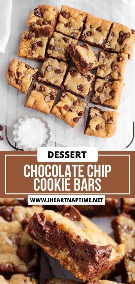 Chocolate Chip Bars 9x13, Choc Chip Cookie Bars, Choc Chip Bars, Easy Chocolate Chip Cookie Bars, Chocolate Chip Peanut Butter Bars, Chocolate Chip Cookie Bar, Bars With Chocolate Chips, Chocolate Chip Cookie Bar Recipe, Chocolate Cookie Bars