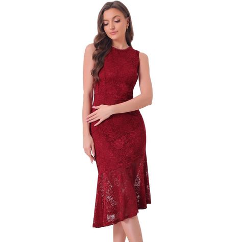 Red lace dress outfit