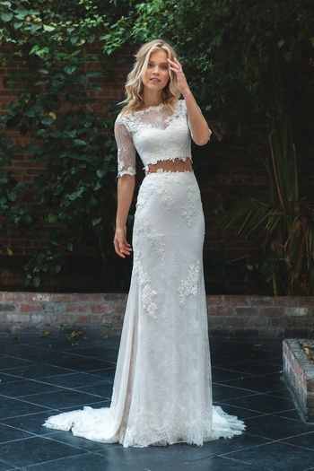 Lillian West Wedding Dress, Dress Separates, Wedding Dress Separates, 2 Piece Wedding Dress, Crop Top Wedding Dress, Wedding Dress Ivory, Two Piece Wedding Dress, Lillian West, Fit And Flare Skirt